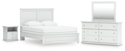 Bostwick Shoals Queen Panel Bed, Dresser, Mirror and Nightstand