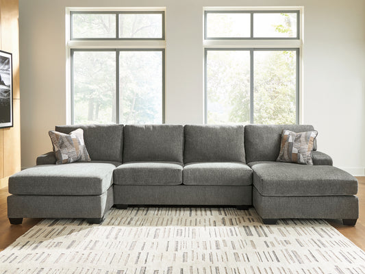 Newellen 3-Piece Sectional with Double Chaise