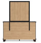 Twin Panel Bed with Mirrored Dresser and Nightstand