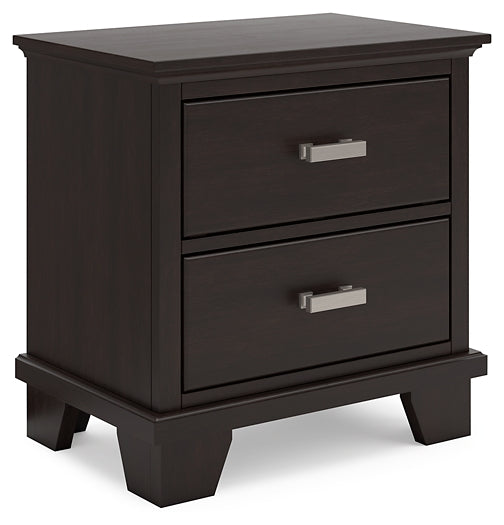 Twin Panel Bed with Mirrored Dresser and Nightstand