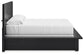Londer King Panel Bed with Mirrored Dresser and Chest