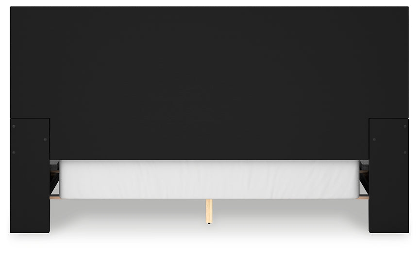 Londer California King Panel Bed with Mirrored Dresser, Chest and 2 Nightstands