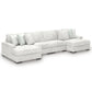 Stupendous 4-Piece Sectional with Double Chaise