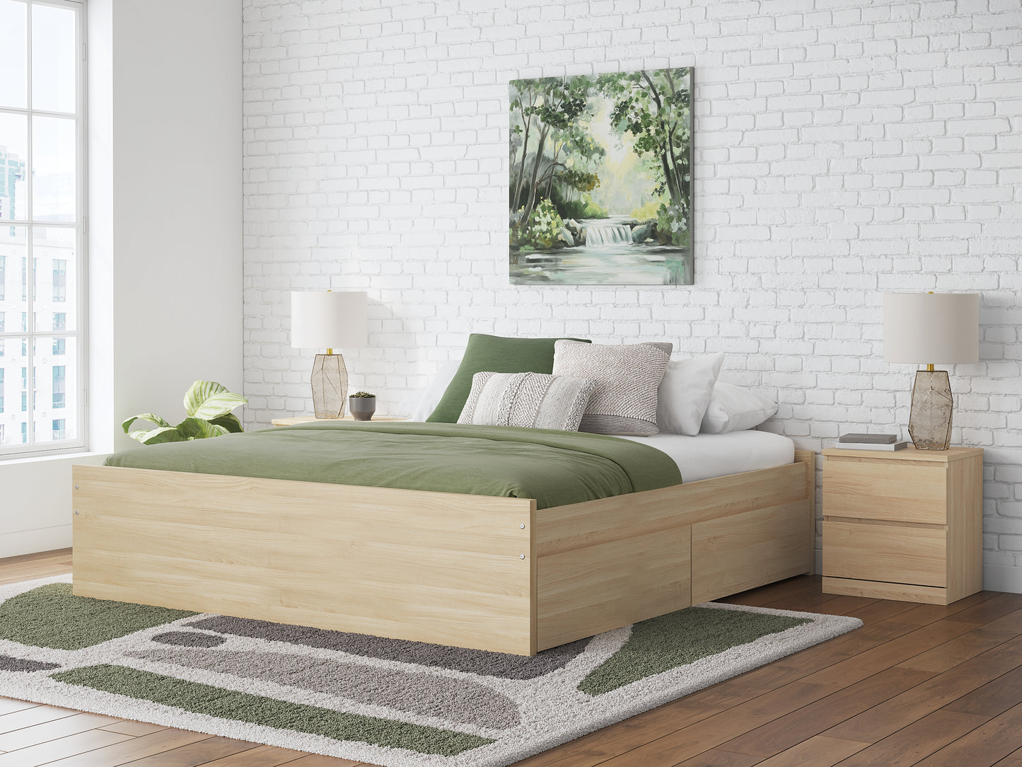 Onita King Platform Bed with 2 Side Storage