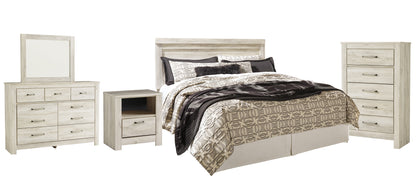 Bellaby  Panel Headboard Bed With Mirrored Dresser, Chest And Nightstand
