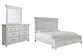 Kanwyn King Panel Bed with Storage with Mirrored Dresser