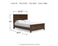 Danabrin Queen Panel Bed with Mirrored Dresser