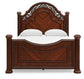Lavinton Queen Poster Bed with Mirrored Dresser and Chest
