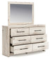 Lawroy Queen Panel Storage Bed with Mirrored Dresser and Chest