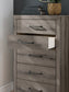 Graystorm Twin Panel Bed with Storage with Mirrored Dresser, Chest and Nightstand
