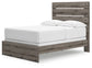 Graystorm Full Panel Bed with Mirrored Dresser