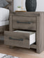 Graystorm Full Panel Bed with Mirrored Dresser, Chest and Nightstand