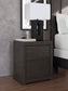 Queen Panel Bed with Mirrored Dresser, Chest and Nightstand