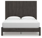 King Panel Bed with Mirrored Dresser, Chest and Nightstand