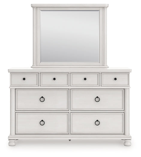Rowlenstown King Poster Bed, Dresser, Mirror and Nightstand
