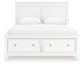 Fortman Queen Panel Storage Bed with Mirrored Dresser