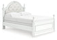 Kozlani Full Upholstered Panel Bed, Dresser and Mirror