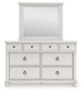 Rowlenstown King Poster Bed, Dresser and Mirror
