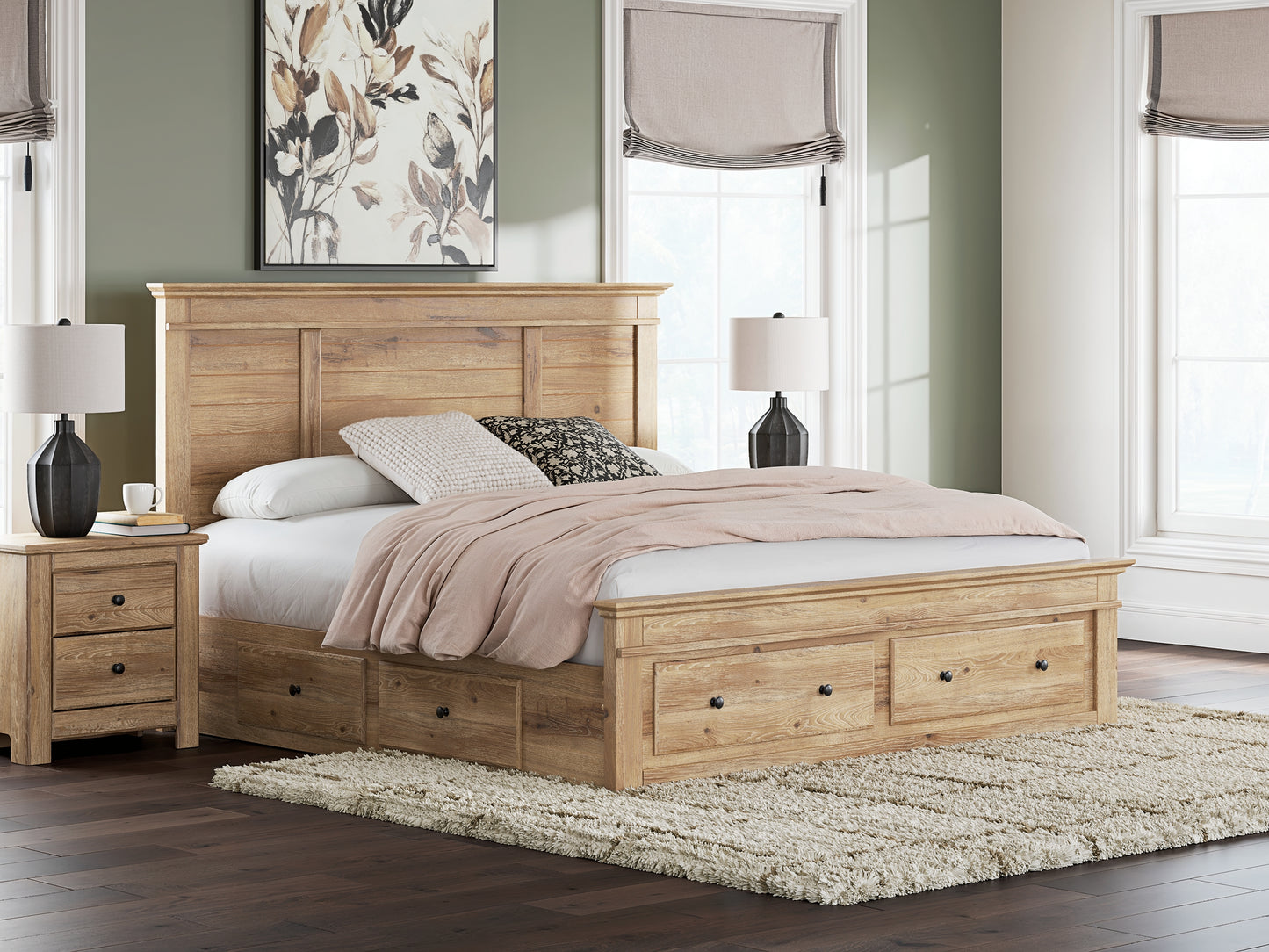 Makidern King Panel Storage Bed