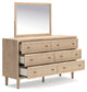 Cielden Queen Panel Headboard, Dresser and Mirror