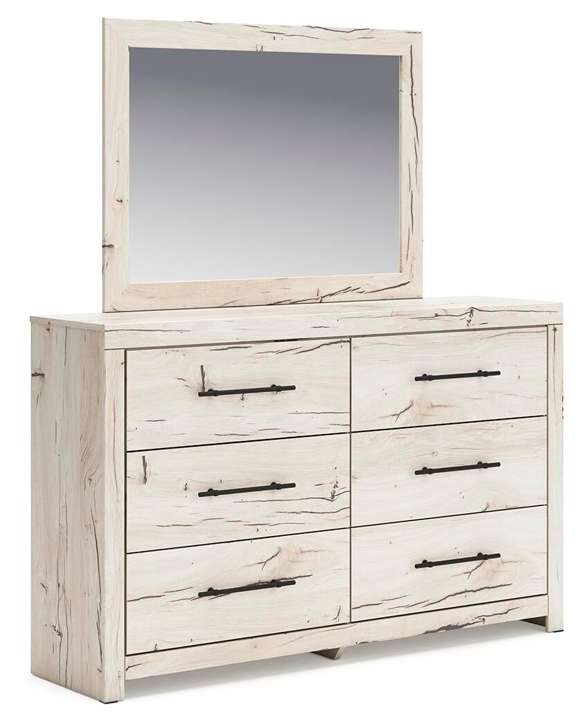 Lawroy Queen Panel Storage Bed, Dresser, Mirror, Chest and Nightstand