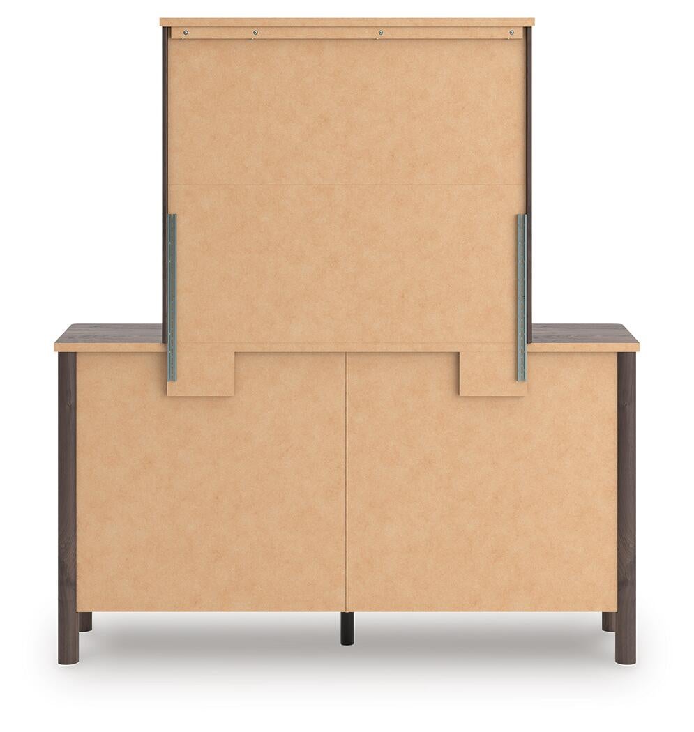 Pamytta King Upholstered Panel Platform Bed, Dresser, Mirror and Nightstand