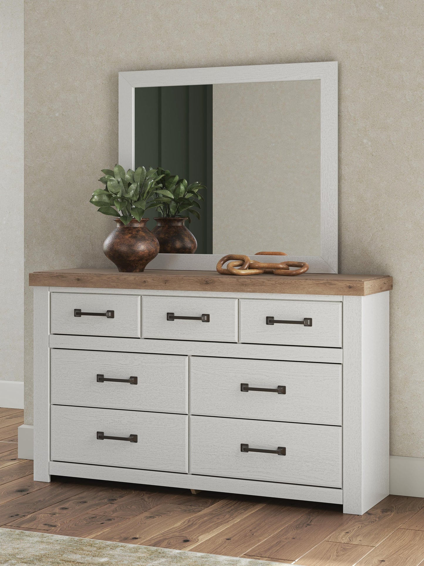 Savonport Queen Panel Bed with Storage. Dresser, Mirror and Nightstand