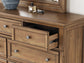 Vandenmore Queen Panel Bed with Mirrored Dresser and Nightstand