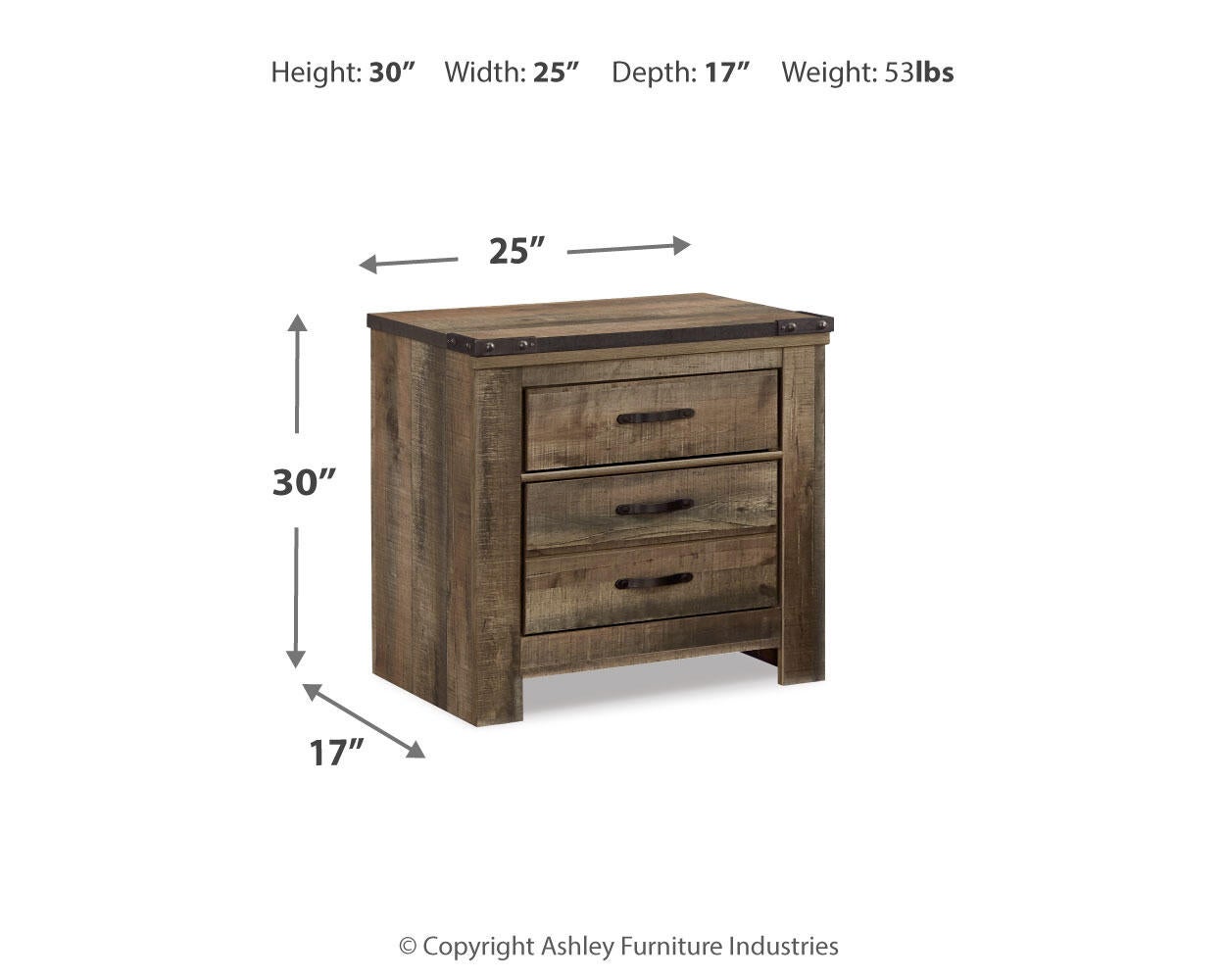 Trinell Two Drawer Night Stand