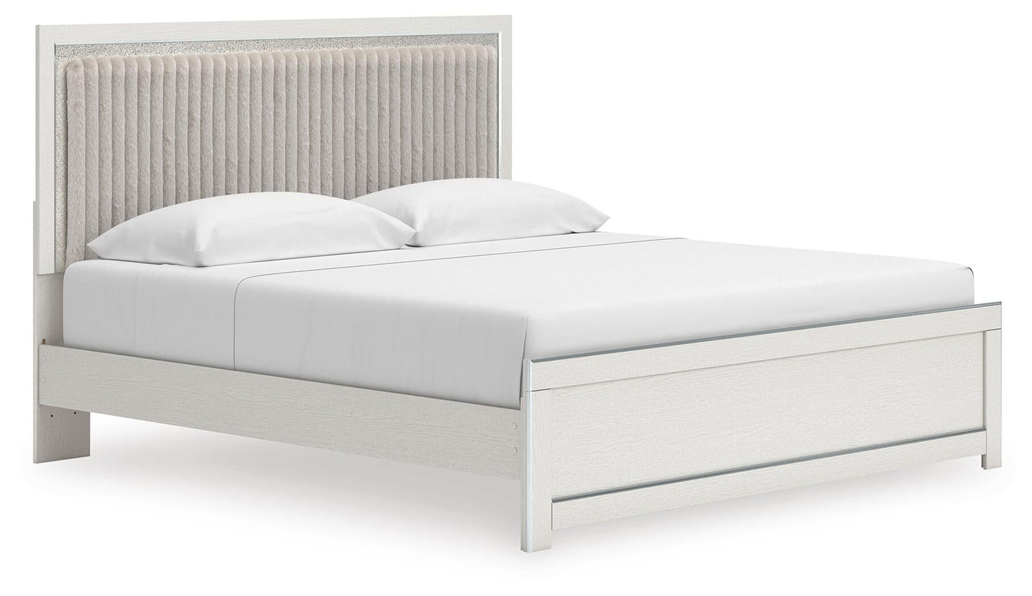 Zuraleus King Upholstered Panel Platform Bed