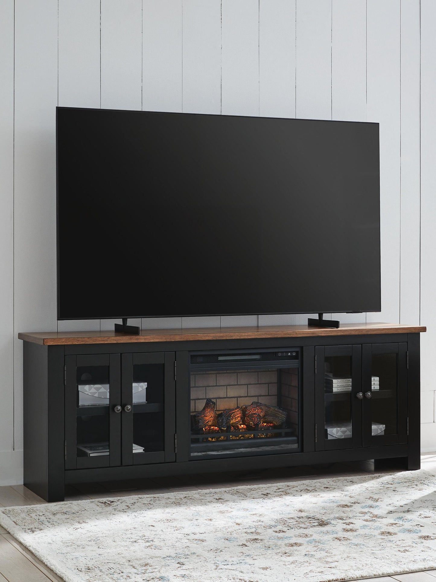 Wildenauer 76" TV Stand with Electric Fireplace