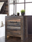 Drystan Full Bookcase Headboard with Mirrored Dresser, Chest and Nightstand