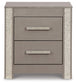 Surancha Full Panel Bed with Mirrored Dresser, Chest and Nightstand
